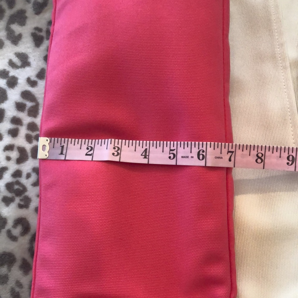 Thirty-One Canvas Crew Thermal Tote in Natural with Coral - Picture 11 of 16